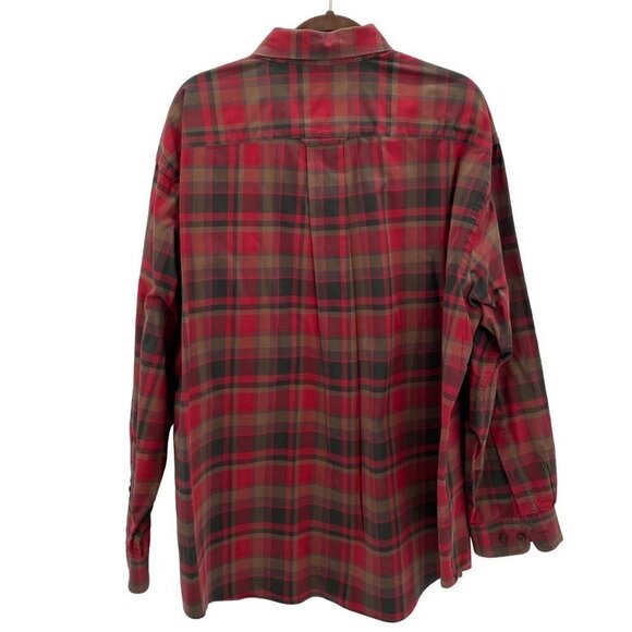 Orvis Signature Twill Red Plaid Long Sleeve Button Down Shirt Men’s Size XXL - Picture 2 of 7